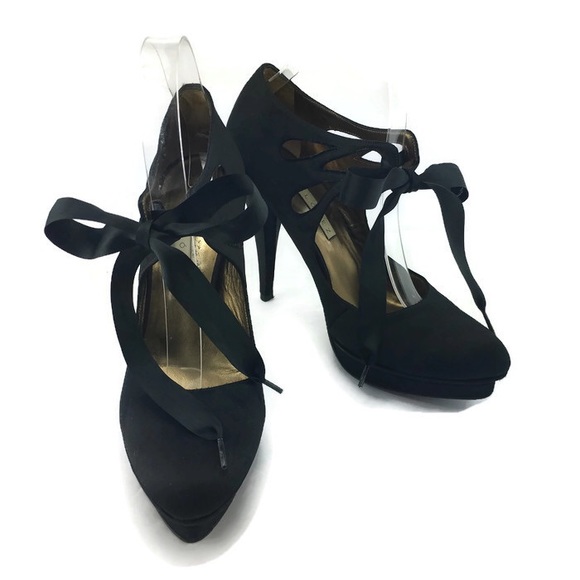 Pura Lopez Shoes - Pura Lopez Black High Heel with Lace